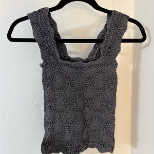 Free people intimately Gray Textured tank top